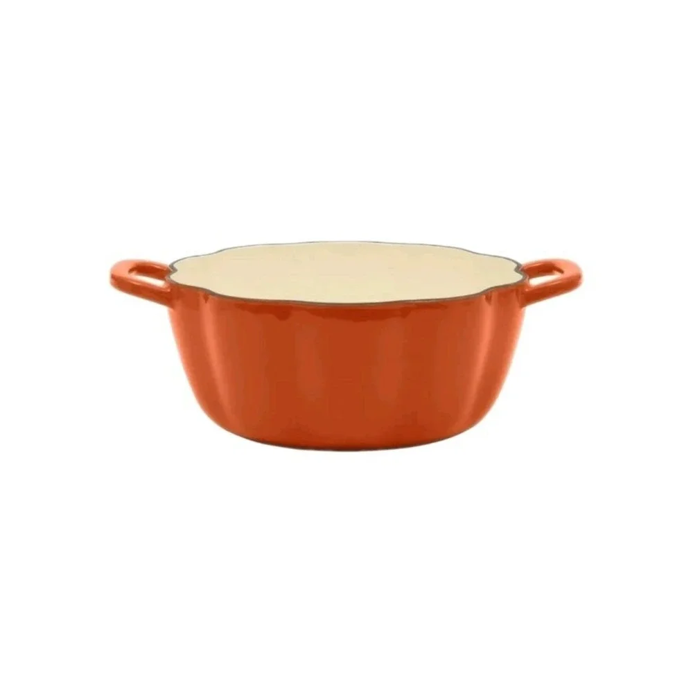 Pioneer Woman 3.5-Quart Enamel-on-Cast Iron Pumpkin Dutch Oven Orange